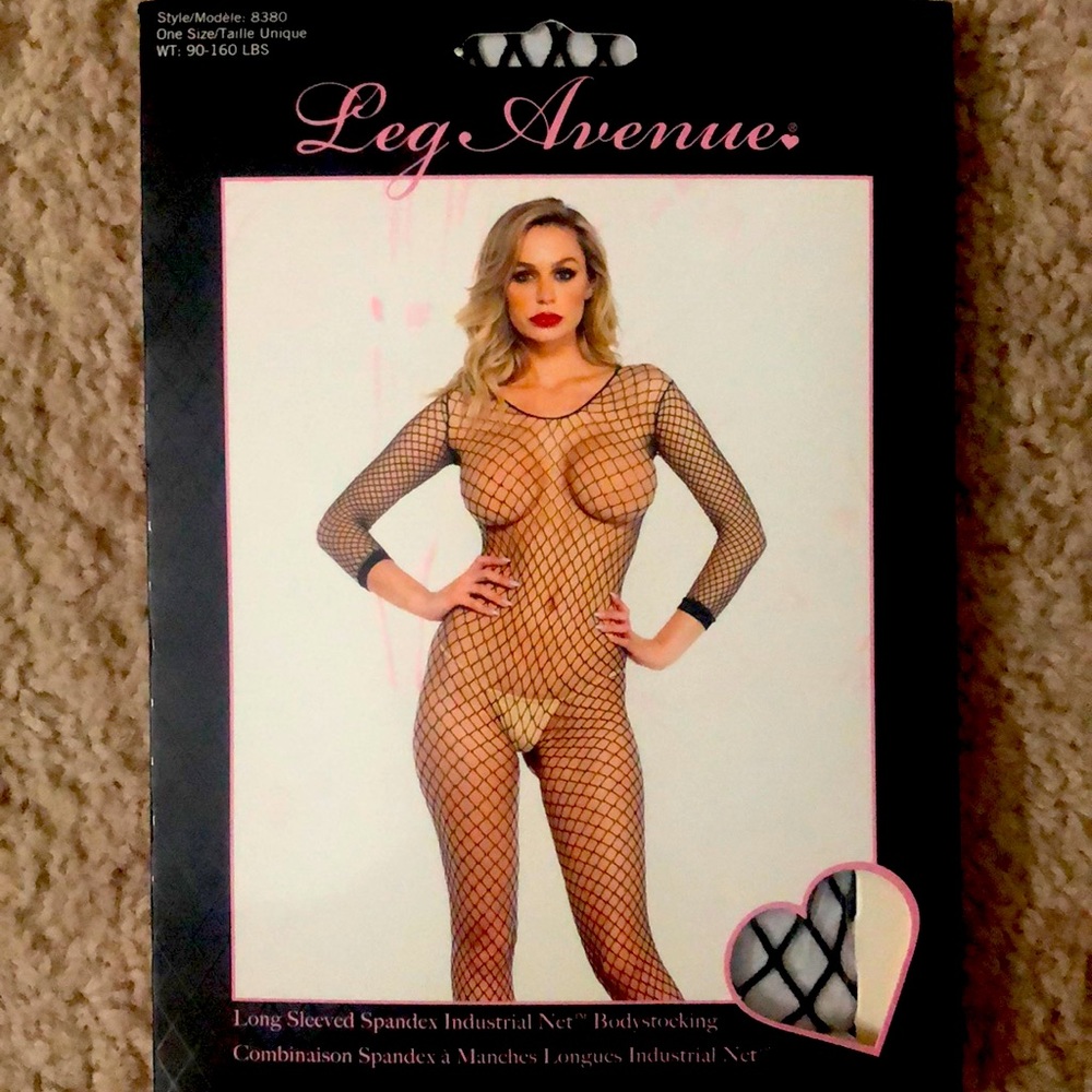 Pretty and provocative fishnet bodystocking